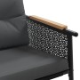Gartenbank mit schwarzen Kissen aus Stahl, 116 cm. von , Gartensets - Ref: Foro24-4009303, Preis: 176,31 €, Rabatt: %