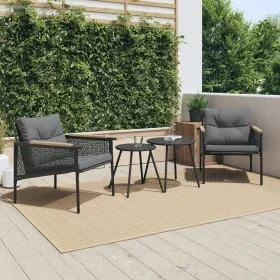 Gartenstühle mit Kissen, 2 Stück, Schwarz, aus Stahl von , Gartensets - Ref: Foro24-4009301, Preis: 228,15 €, Rabatt: %