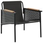 Garden chairs with cushions 2 units black steel by , Garden sets - Ref: Foro24-4009301, Price: 232,25 €, Discount: %