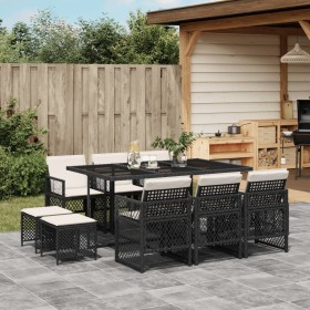 11-piece garden dining set with black synthetic rattan cushions by , Garden sets - Ref: Foro24-3210786, Price: 476,22 €, Disc...