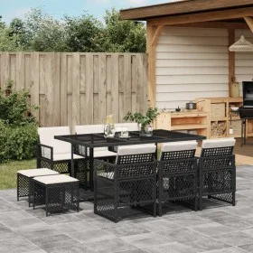 11-piece garden dining set with black synthetic rattan cushions by , Garden sets - Ref: Foro24-3210786, Price: 532,70 €, Disc...