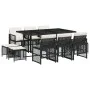 11-piece garden dining set with black synthetic rattan cushions by , Garden sets - Ref: Foro24-3210786, Price: 532,70 €, Disc...