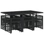 11-piece garden dining set with black synthetic rattan cushions by , Garden sets - Ref: Foro24-3210786, Price: 437,16 €, Disc...
