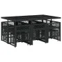 11-piece garden dining set with black synthetic rattan cushions by , Garden sets - Ref: Foro24-3210786, Price: 532,70 €, Disc...