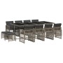 Garten-Essgruppe mit 13-teiligen Kissen aus grauem synthetischem Rattan. von , Gartensets - Ref: Foro24-3210800, Preis: 669,8...