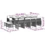 Garden dining set with 13-piece synthetic rattan gray cushions by , Garden sets - Ref: Foro24-3210800, Price: 753,50 €, Disco...