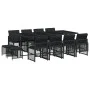 Garden dining set with 13-piece black synthetic rattan cushions by , Garden sets - Ref: Foro24-3210799, Price: 732,68 €, Disc...
