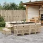 Garden dining set with 13-piece synthetic rattan beige cushions. by , Garden sets - Ref: Foro24-3210802, Price: 763,27 €, Dis...