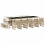 Garten-Essgruppe mit 15-teiligen Kissen aus synthetischem Rattan in Beige. von , Gartensets - Ref: Foro24-3210814, Preis: 800...