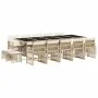 Set comedor de jardín con cojines 15 pzas ratán sintético beige de , Conjuntos de jardín - Ref: Foro24-3210814, Precio: 897,6...