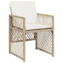Garten-Essgruppe mit 15-teiligen Kissen aus synthetischem Rattan in Beige. von , Gartensets - Ref: Foro24-3210814, Preis: 800...