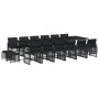 Gartenmöbel-Set, 17-teilig, mit schwarzen Polstern aus synthetischem Rattan. von , Gartensets - Ref: Foro24-3210823, Preis: 8...