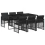 7-piece garden dining set with black synthetic rattan cushions by , Garden sets - Ref: Foro24-3210727, Price: 437,73 €, Disco...
