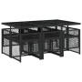 7-piece garden dining set with black synthetic rattan cushions by , Garden sets - Ref: Foro24-3210727, Price: 383,34 €, Disco...