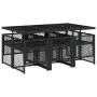7-piece garden dining set with black synthetic rattan cushions by , Garden sets - Ref: Foro24-3210727, Price: 437,73 €, Disco...