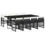 Set de comedor de jardín 9 pzas y cojines ratán sintético negro de , Conjuntos de jardín - Ref: Foro24-3210738, Precio: 593,6...