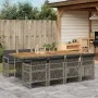 Set comedor jardín 9 pzas y cojines ratán sintético gris de , Conjuntos de jardín - Ref: Foro24-3210746, Precio: 662,31 €, De...