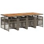 Garden dining set 9 pieces and gray synthetic rattan cushions by , Garden sets - Ref: Foro24-3210746, Price: 601,15 €, Discou...