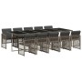 11-piece garden dining set with gray synthetic rattan cushions by , Garden sets - Ref: Foro24-3210752, Price: 638,02 €, Disco...