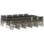 11-piece garden dining set with gray synthetic rattan cushions by , Garden sets - Ref: Foro24-3210752, Price: 806,05 €, Disco...