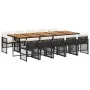 Set de comedor jardín 11 pzas con cojines ratán sintético negro de , Conjuntos de jardín - Ref: Foro24-3210759, Precio: 861,7...