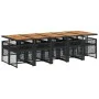 Set de comedor jardín 11 pzas con cojines ratán sintético negro de , Conjuntos de jardín - Ref: Foro24-3210759, Precio: 861,7...