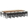 Garden dining set with 13-piece black synthetic rattan cushions by , Garden sets - Ref: Foro24-3210771, Price: 931,07 €, Disc...