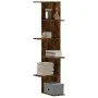 Corner wall shelf in smoked oak wood 36.5x36.5x140 cm by , Shelves and shelves - Ref: Foro24-852631, Price: 48,45 €, Discount: %