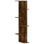 Corner wall shelf in smoked oak wood 36.5x36.5x140 cm by , Shelves and shelves - Ref: Foro24-852631, Price: 48,45 €, Discount: %