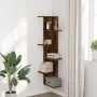Corner wall shelf in smoked oak wood 36.5x36.5x140 cm by , Shelves and shelves - Ref: Foro24-852631, Price: 48,45 €, Discount: %