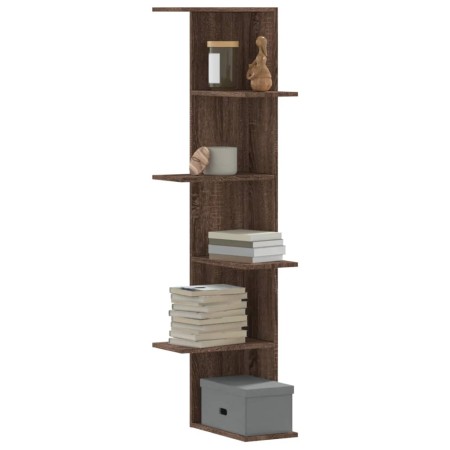 Eck-Wandregal aus braunem Eichenholz 36,5x36,5x140cm. von , Regale und Regale - Ref: Foro24-852633, Preis: 54,68 €, Rabatt: %