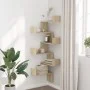 Corner wall shelf in Sonoma oak wood 45x45x147 cm by , Shelves and shelves - Ref: Foro24-852638, Price: 50,59 €, Discount: %