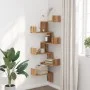 Corner wall shelf oak wood artisan 45x45x147 cm by , Shelves and shelves - Ref: Foro24-852644, Price: 57,10 €, Discount: %