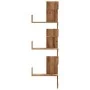 Estantería de pared esquina madera roble artisan 45x45x147 cm de , Estantes y estanterías - Ref: Foro24-852644, Precio: 55,88...