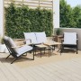 Gartenmöbel-Set mit 5-teiligen schwarzen Stahlmöbeln und Kissen. von , Gartensets - Ref: Foro24-3283638, Preis: 571,51 €, Rab...