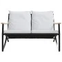 Juego de muebles de jardín con cojines 5 piezas acero negro de , Conjuntos de jardín - Ref: Foro24-3283638, Precio: 627,09 €,...