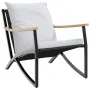 Juego de muebles de jardín con cojines 5 piezas acero negro de , Conjuntos de jardín - Ref: Foro24-3283638, Precio: 627,09 €,...