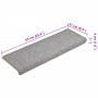 Alfombrillas para escaleras 15 unidades 65x21x4 cm Gris claro