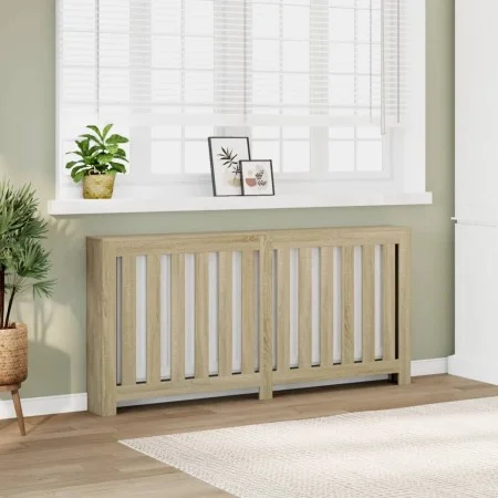 Engineered wood radiator cover in Sonoma oak, measuring 175x20x82cm. by , Accessories for heating radiators - Ref: Foro24-852...