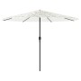 Sombrilla de jardín con poste de acero blanca 388x388x248 cm de , Sombrillas - Ref: Foro24-4005116, Precio: 116,60 €