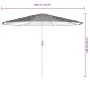 Gartenschirm mit weißem Stahlmast 388x388x248 cm von , Sonnenschirme - Ref: Foro24-4005116, Preis: 138,94 €, Rabatt: %