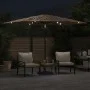 Garden umbrella with LED lights, brown steel pole, 288x288x225 cm. by , Umbrellas - Ref: Foro24-4005121, Price: 120,98 €, Dis...
