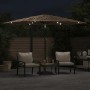 Sombrilla de jardín con LEDs poste acero marrón 288x288x225 cm de , Sombrillas - Ref: Foro24-4005121, Precio: 128,19 €, Descu...