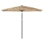 Garden umbrella with LED lights, brown steel pole, 288x288x225 cm. by , Umbrellas - Ref: Foro24-4005121, Price: 120,98 €, Dis...
