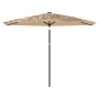 Sombrilla de jardín con LEDs poste acero marrón 288x288x225 cm de , Sombrillas - Ref: Foro24-4005121, Precio: 127,92 €