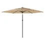 Garden umbrella with LED lights, brown steel pole, 288x288x225 cm. by , Umbrellas - Ref: Foro24-4005121, Price: 120,98 €, Dis...