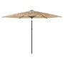 Sombrilla de jardín con LEDs poste acero marrón 288x288x225 cm de , Sombrillas - Ref: Foro24-4005121, Precio: 127,92 €