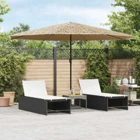Gartenschirm mit LED-Lichtern, Stahlmast, braun, 388x388x248 cm. von , Sonnenschirme - Ref: Foro24-4005123, Preis: 164,06 €, ...