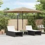 Gartenschirm mit LED-Lichtern, Stahlmast, braun, 388x388x248 cm. von , Sonnenschirme - Ref: Foro24-4005123, Preis: 164,06 €, ...