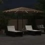 Garden umbrella with LED lights, brown steel pole, 388x388x248 cm. by , Umbrellas - Ref: Foro24-4005123, Price: 161,33 €, Dis...